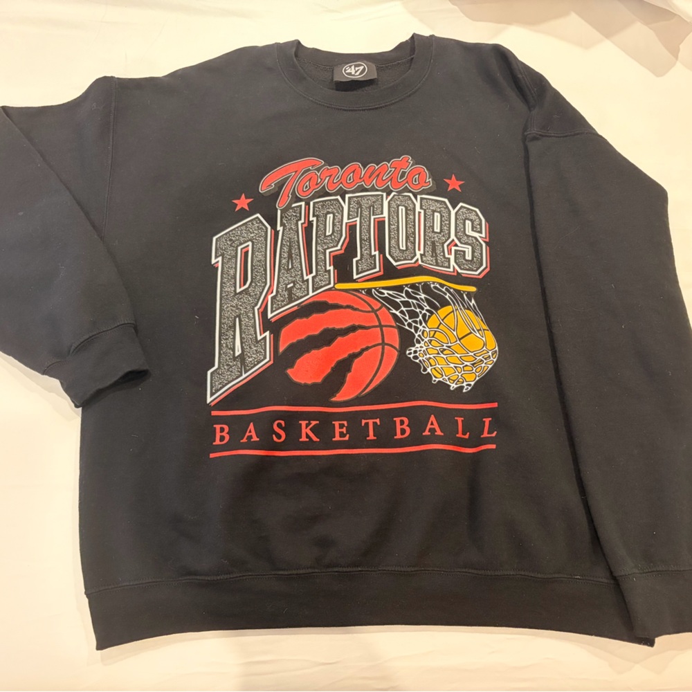 Toronto Raptors ‘47 Basketball Crewneck Sweatshirt XL Black